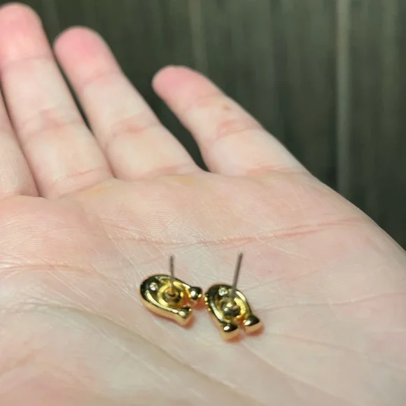 Coach earrings with purple stone - Picture 2 of 4